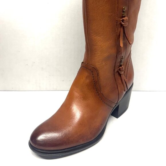 MIZ MOOZ SIDE ZIP BOOTS ELASTIC GORE BRANDY 37EU / 7US NEW # Z-01 - Picture 2 of 5